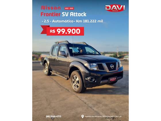 NISSAN FRONTIER 2.5 SV ATTACK 4X4 CD TURBO ELETRONIC DIESEL 4P AUTOMÁTICO NISSAN FRONTIER 2.5 SV ATTACK 4X4 CD TURBO ELETRONIC DIESEL 4P AUTOMÁTICO